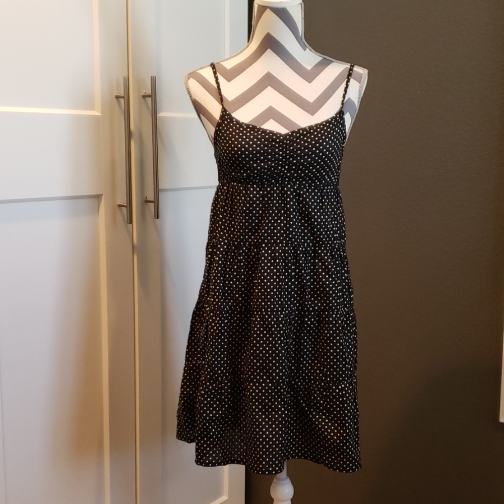 Black and white polka dot dress